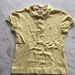Yellow Lacoste polo